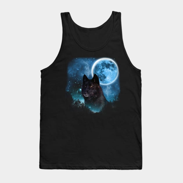 Black Wolfs Skylight 2 Tank Top by Ratherkool